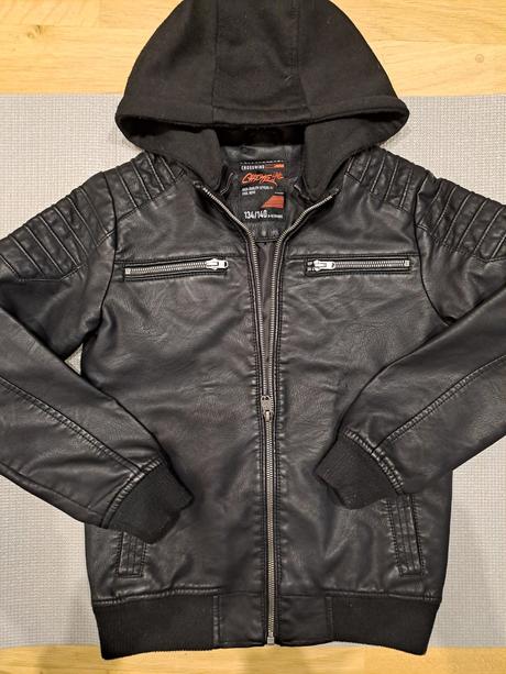 Koženková chlapčenská bunda, 140