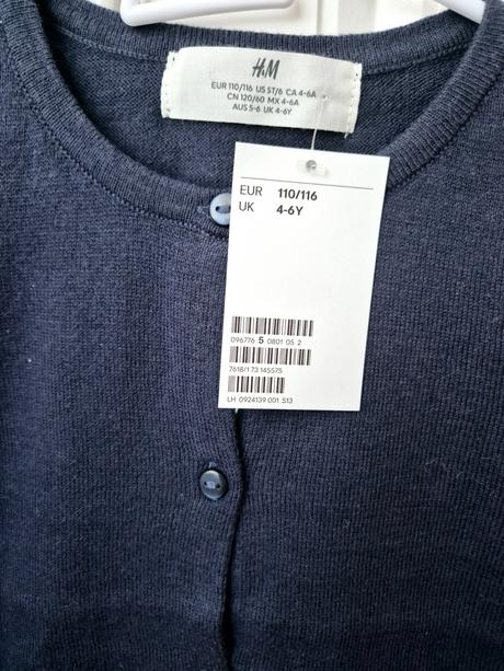 Dievčenský svetrík z bavlneného úpletu, h&m,110