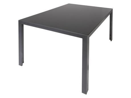 Veľký antracitový stôl zo sklom.,