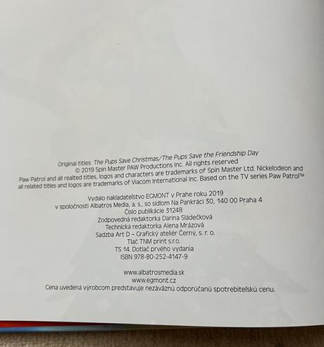 Kniha labky zachraňujú sviatky labková patrola, 