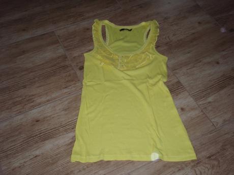 Žlté tričko s fodričkou, l