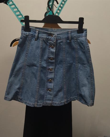 Vintage riflová sukňa, s