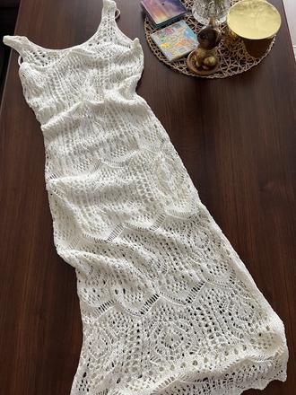 Dlhé letné šaty, zn. h&m, veľkosť 34, h&m,xs