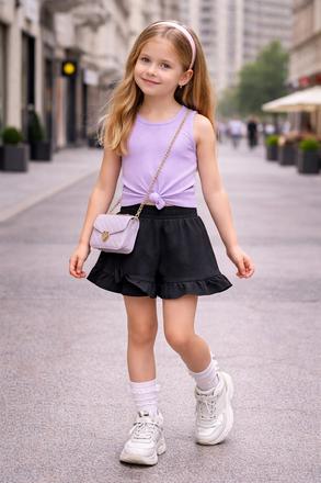 Dievčenské sukňonohavice s volánom, 104 / 116