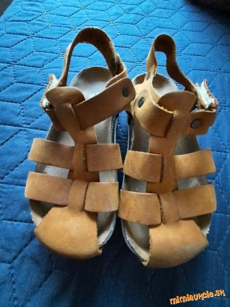Kožené korkove sandálky- prezúvky do škôlky veľ 25, 25
