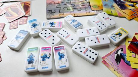 Mini pexeso, puzzle a domino, 6 hier, 