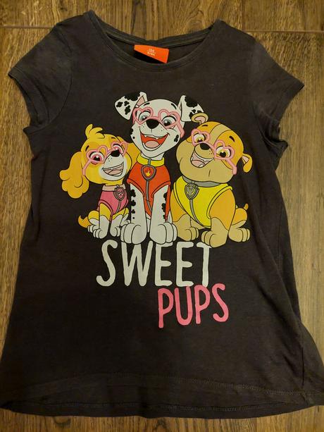 Tričko s motívom paw patrol - veľkosť 134, 134