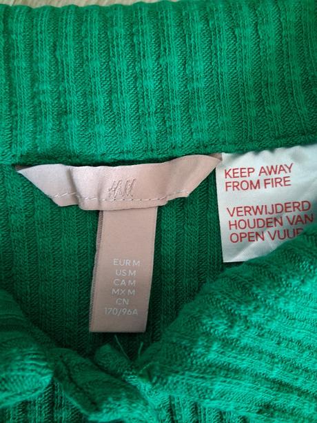 Zelený crop top, h&m,m