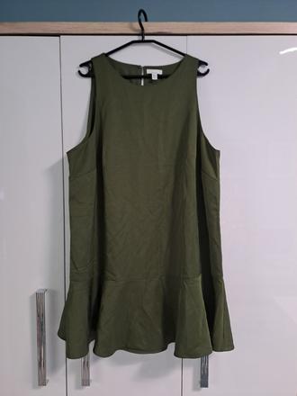H&m olivové šaty, h&m,xl
