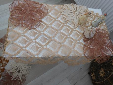 Štvorcová veľká dečka háčkovaná+menšie, 