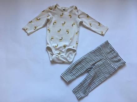 Set body a legíny so zirafkami h&m v. 68, h&m,68