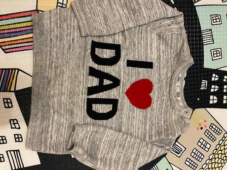 Svetrík i love dad, h&m,80