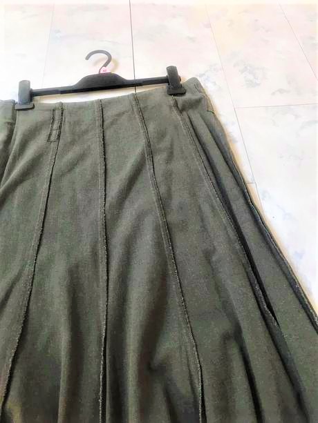 Ľanová tulipánková dlhšia sukňa, george,44