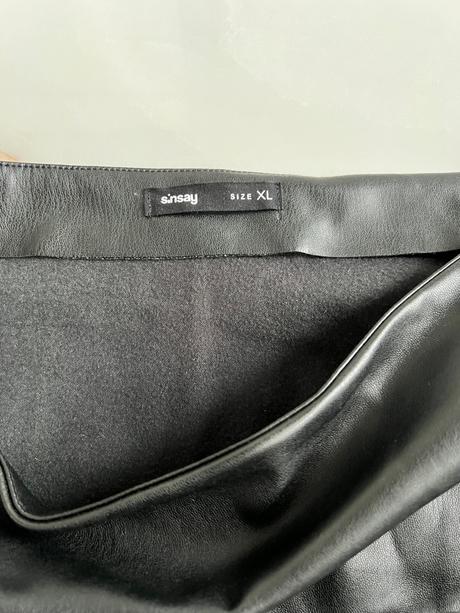 Koženková sukňa 1x oblečená, sinsay,xl