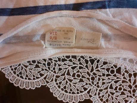 Dievcenske pruhovane tricko s obrazkom minnie, zara,116