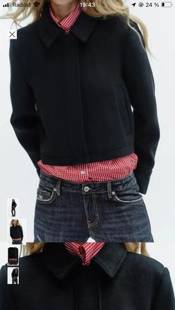 Vlnena zara kratka bunda, zara,34