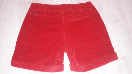 Menčestrové sýtočervené krátke nohavice, tcm,146