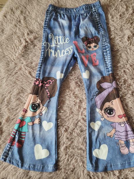 Elastické zvoncové nohavice, 104