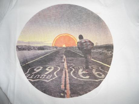 Biele tricko route 66, takko,s