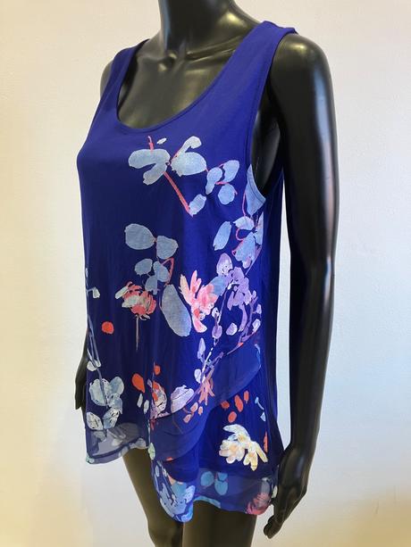 Dámske kvetované tričko s volánom desigual (m), desigual,m