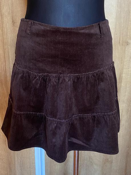 Kardesler - dámska menčestrová hnedá sukňa, l