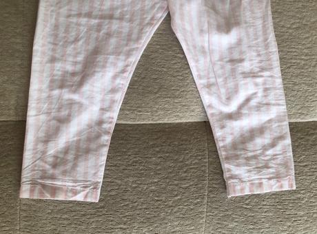 Bielo - ružové pásikavé bavlnené pyžamo, f&f, 98, f&f,98