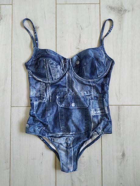 Plavky jeansového vzhľadu, xl