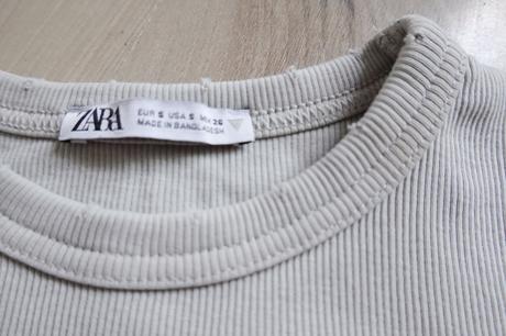 Vrúbkované tričko zara, zara,s