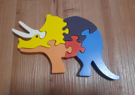 Drevené puzzle "dino", 
