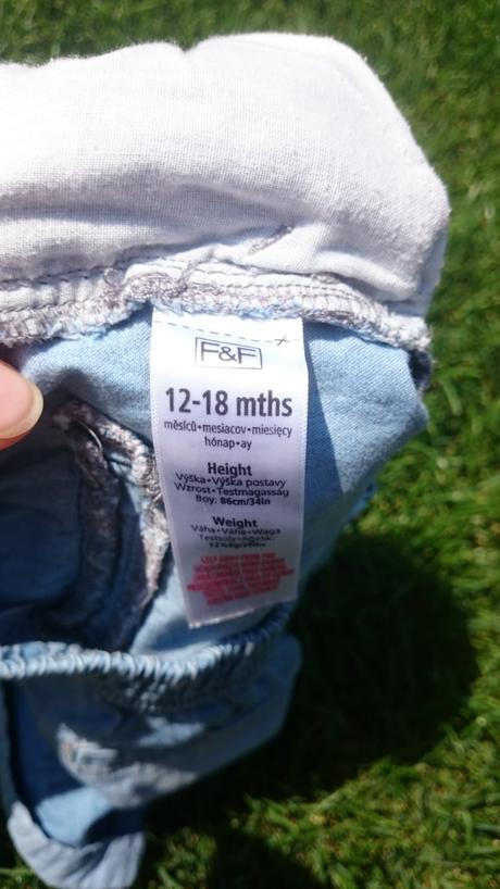 Tenke riflove kratasy 12-18m, f&f,74