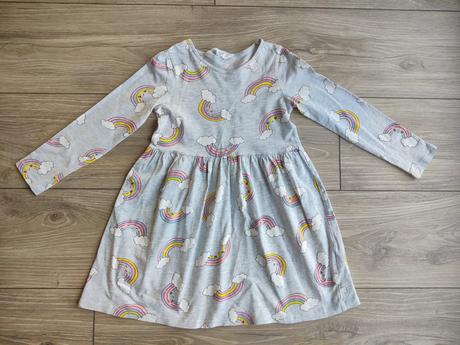 Bavlnené šaty s dúhami h&m, h&m,110