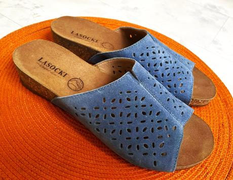 Kožené semišové šlapky, lasocki,38