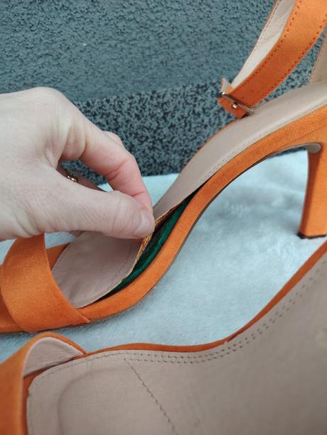 Letné oranžové sandálky na podpätku, mohito,40