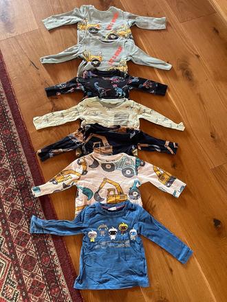 Balík tričiek h&m, next a pepco, 86–98