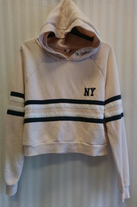 Dámska ružová crop mikina s kapucňou, subdued, s, s