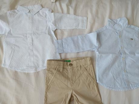Chlapčenské košele a nohavice benetton, 1 rok, benetton,80