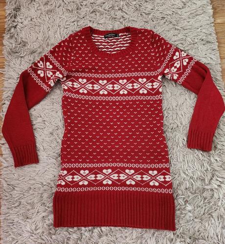 Dlhý pulóver - minišaty, s