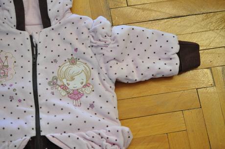 Dievčenská hrubá kombinéza na zimu do kočíka, 62