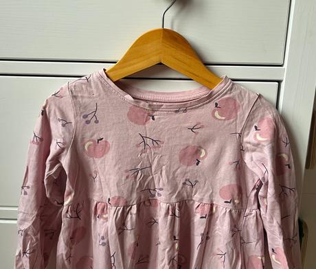 Ružové bavlnené jabĺčkové šaty, 104, 104