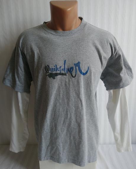 Pánske sivo biele tričko, quicksilver, quiksilver,m