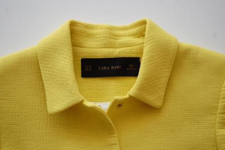 Žlté štruktúrované sako/bunda zara, zara,xs