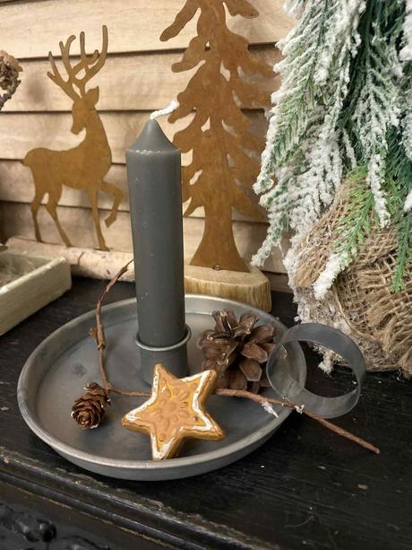 Sviečky olivovo zelené - 4 ks ( sada ), 