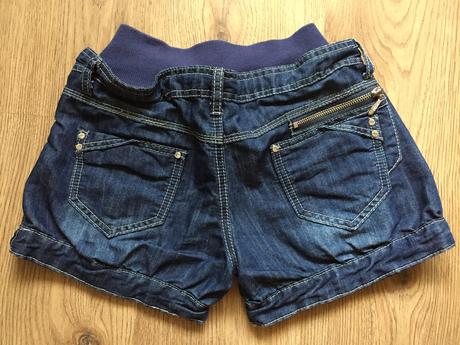 Tehotenské riflové kraťasky s viazaním, xs