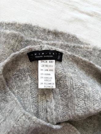 Sivá vlnená šatka twin set, twinset