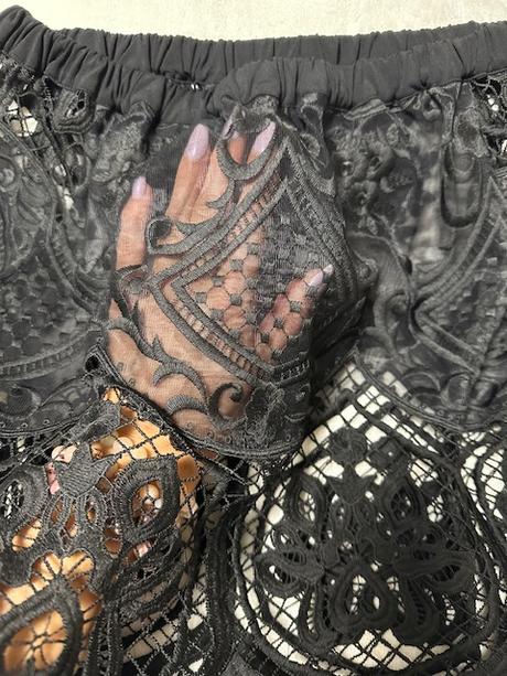 Čierna blúzka s odhalenými plecami s topom liu jo, liu jo,l / m