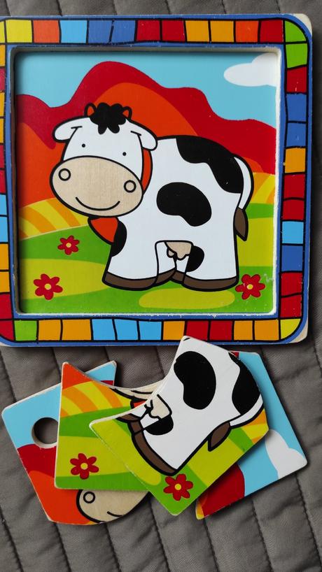 Drevene puzzle pre najmensich - 4  casti, 