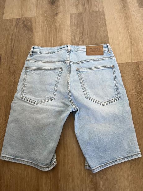 Dámske rifľové bermudy, bershka,s