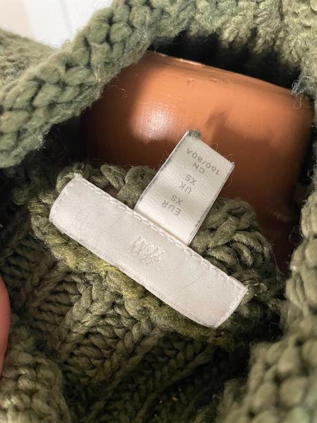 Khaki sveter, h&m, xs, h&m,xs