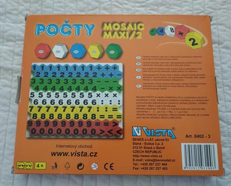 Vzdelávacia mozaika vista počty (mosaic maxi 2),
