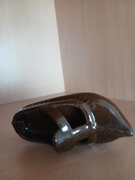 Dekorácia starý keramický drevák 12x5 cm, 